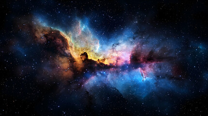 Colorful Nebula In Deep Space