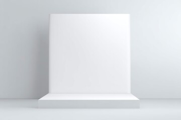 Fototapeta premium Simple Minimalist White Product Display Mockup for Studio Background Promotion