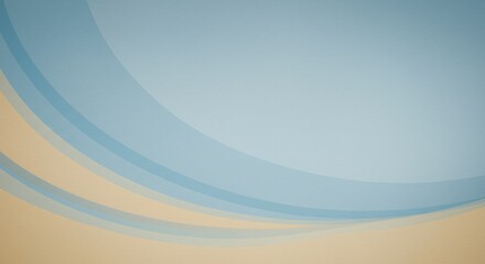 Abstract background with flowing lines in blue beige and white colors.