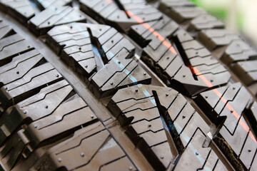 Car tires and wheels for auto background