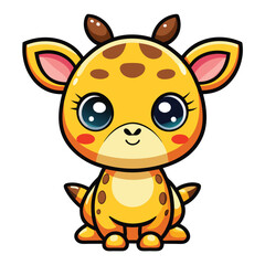 Cute cartoon giraffe
