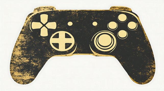 Vintage video game controller design.