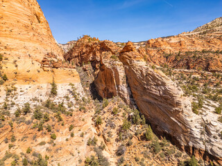 Zion National Park is a national park of the United States located in southwestern Utah. The park has a unique geography and a variety of life zones that allow for unusual plant and animal diversity