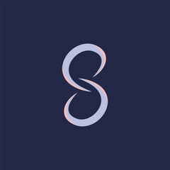 premium S letter monogram concept icon vector illustration template design