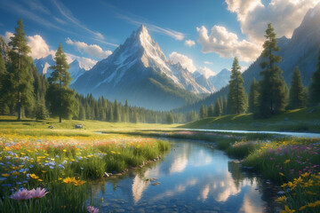 lake in the mountains