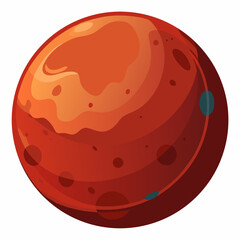 vector illustration of an planet mars