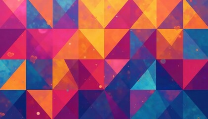 Obraz premium Geometric shapes in vibrant colors, endlessly repeating , triangle, graphic, minimalist