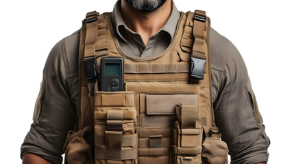 Tactical Vest with Communication Device Military Gear Security Personnel