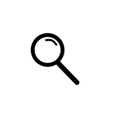 magnifying glass on white background