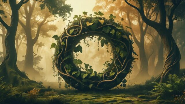 video showing the impact of CO2 emissions on the environment through a CO2 icon in a green forest