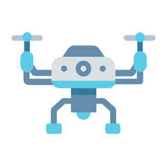 Isolated drone icon flying on black background illustration