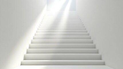 Fototapeta premium Illuminated stairway leading to a bright future.