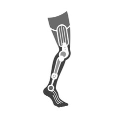 Prosthetic Leg Illustration: Modern Design and Medical Aid