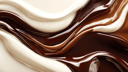 Swirls of rich chocolate and creamy vanilla dancing together in a delightful confectionary blend