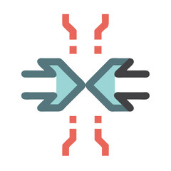 Fototapeta premium Connect Concept: Data Transfer, Network Connection, Connector Icon