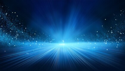 Obraz premium Light Beam Blue Particle Background