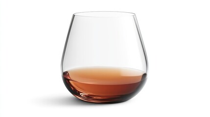 Elegant Stemless Glass with Amber Liquid Perfect for Beverage Photography and Marketing