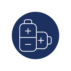 Obraz premium Batteries icon vector stock illustration