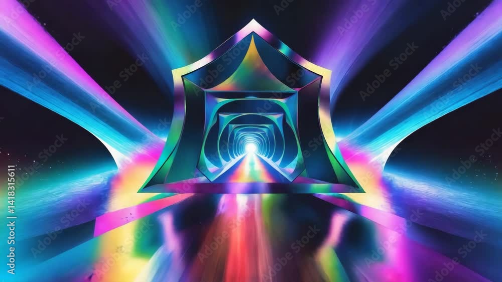 Poster colorful grainy background with smooth color transitions and a stylized shape showcasing abstract de