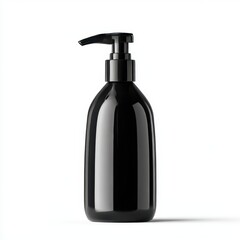 Fototapeta premium Black plastic pump bottle