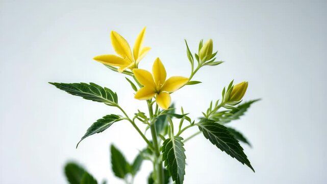 Close-up of Flowering plant on a white background