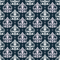 Vector damask seamless floral pattern