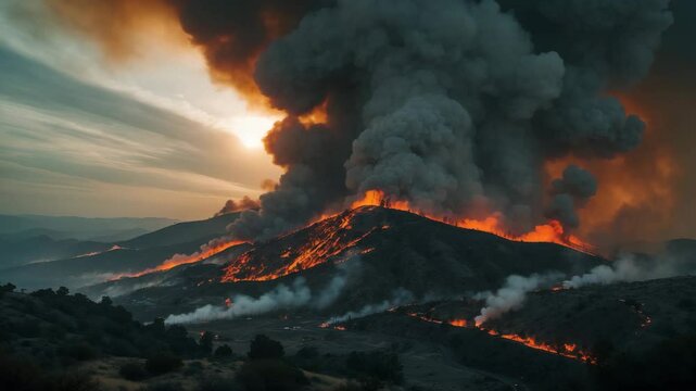 Fillmore to Santa Paula: Mountain Fire burning over 14,000 acres with no containment due to winds, smoke plumes and flames on mountain sides
