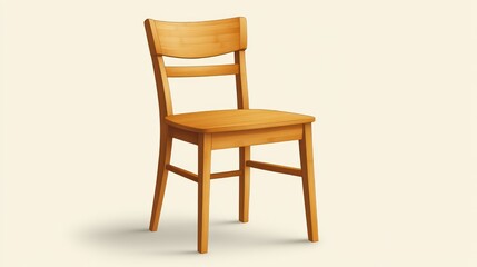 Simple Wooden Chair with Sleek Design for Home and Office Use