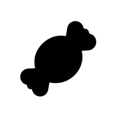 Wrapped Toffee Candy&ndash; Simple Black and White SVG Vector for Sweets and Packaging Designs