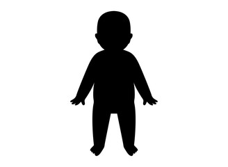 Black silhouette of a child