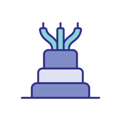 Power Cable icon vector stock illustration