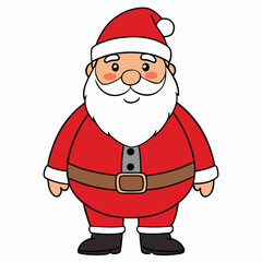 A happy cartoon Santa Claus character with a red bag is a fun symbol of the winter holiday season
