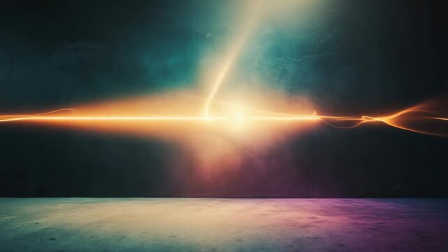 Studio shot of a film texture background featuring heavy grain, dust, and a light leak with real lens flare, set against a black backdrop for easy overlay or screen filter use