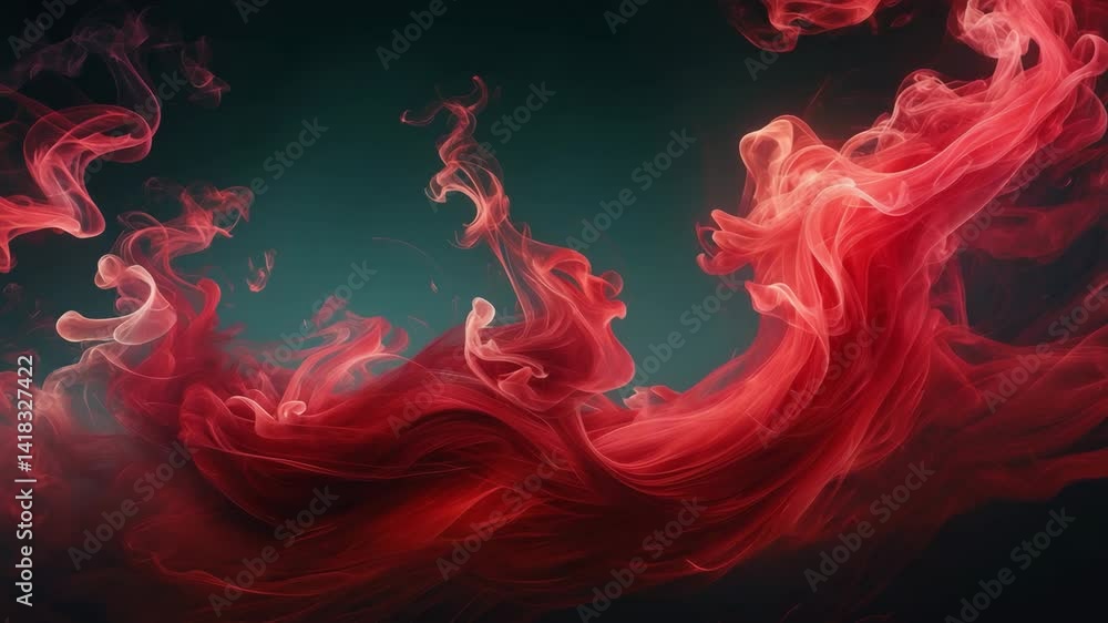 Poster red smoke and flame texture in abstract art and design