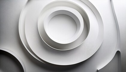Fototapeta premium Abstract minimalist white background with circular elements