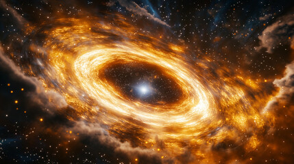 A dreamy outer space scene featuring a vibrant nebula with radiant star clusters and glowing gas clouds, capturing the vastness and mystery of the cosmos galactic scene, nebula in