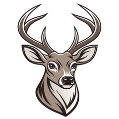 Majestic deer head graphic