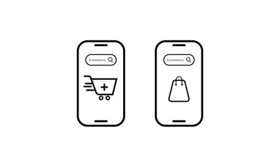 Mobile E-commerce Icon Set | Shopping App, Payment, Cart & Product Icons