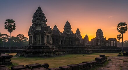 Fototapeta premium Angkor Wat Temple at Sunset
