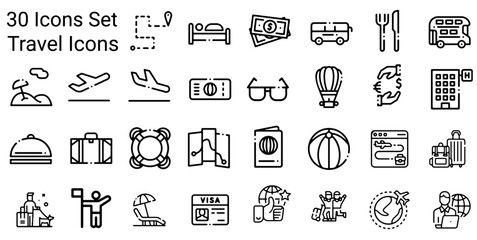 Set of boxing icons. Gradient style icon bundle. Vector Illustration