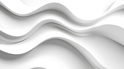 Fototapeta premium Abstract White Wavy Lines with 3D Effect, Abstract white wavy lines create a flowing, layered pattern with a 3D effect