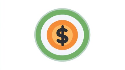 Obraz premium Targeting Financial Success A Dollar Sign in a Bullseye Design for Business and Finance Concep