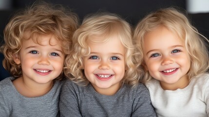 Three smiling children
