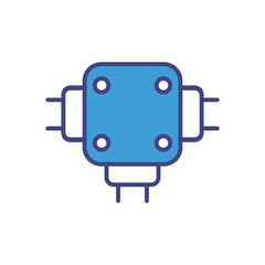 Junction Box icon vector stock illustration