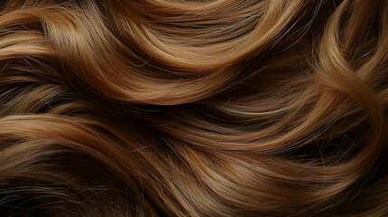 Naklejka premium Close Up Of Wavy Brown Hair