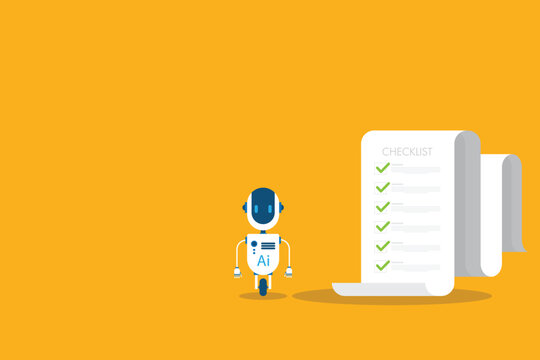 AI chatbot with online checklist for to-do list assistants task planning concept	