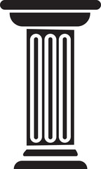 Solid Vector Icon for Ancient Pillar, house, marble