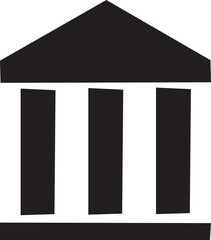 Solid Vector Icon for Ancient Pillar, house, marble