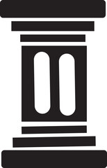 Solid Vector Icon for Ancient Pillar, house, marble