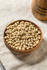 Raw Organic White Peppercorns